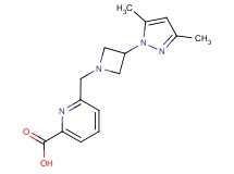 6-{[3-(3,5-dimethyl-1H-pyrazol-1-yl)azetidin-1-yl]methyl}pyridine-2-carboxylic acid