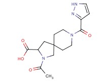2-acetyl-8-(1H-pyrazol-3-ylcarbonyl)-2,8-diazaspiro[4.5]decane-3-carboxylic acid