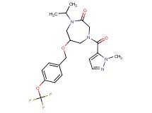 1-isopropyl-4-[(1-methyl-1H-pyrazol-5-yl)carbonyl]-6-{[4-(trifluoromethoxy)benzyl]oxy}-1,4-diazepan-2-one