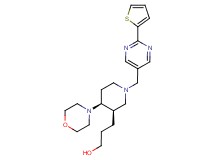 3-((3R*,4S*)-4-morpholin-4-yl-1-{[2-(2-thienyl)pyrimidin-5-yl]methyl}piperidin-3-yl)propan-1-ol