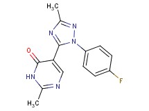 5-[1-(4-fluorophenyl)-3-methyl-1H-1,2,4-triazol-5-yl]-2-methylpyrimidin-4(3H)-one