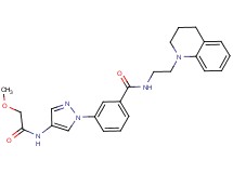 N-[2-(3,4-dihydro-1(2H)-quinolinyl)ethyl]-3-{4-[(methoxyacetyl)amino]-1H-pyrazol-1-yl}benzamide