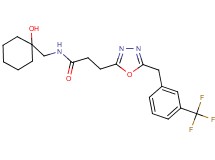 N-[(1-hydroxycyclohexyl)methyl]-3-{5-[3-(trifluoromethyl)benzyl]-1,3,4-oxadiazol-2-yl}propanamide
