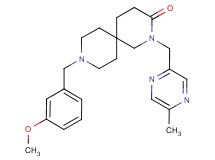 9-(3-methoxybenzyl)-2-[(5-methylpyrazin-2-yl)methyl]-2,9-diazaspiro[5.5]undecan-3-one