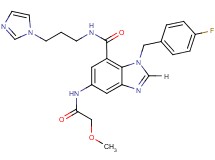 1-(4-fluorobenzyl)-N-[3-(1H-imidazol-1-yl)propyl]-5-[(methoxyacetyl)amino]-1H-benzimidazole-7-carboxamide