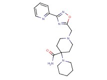 1'-{[3-(2-pyridinyl)-1,2,4-oxadiazol-5-yl]methyl}-1,4'-bipiperidine-4'-carboxamide