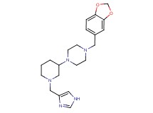 1-(1,3-benzodioxol-5-ylmethyl)-4-[1-(1H-imidazol-4-ylmethyl)-3-piperidinyl]piperazine