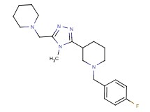 1-(4-fluorobenzyl)-3-[4-methyl-5-(piperidin-1-ylmethyl)-4H-1,2,4-triazol-3-yl]piperidine