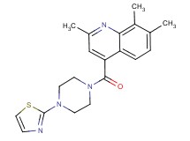 2,7,8-trimethyl-4-{[4-(1,3-thiazol-2-yl)-1-piperazinyl]carbonyl}quinoline