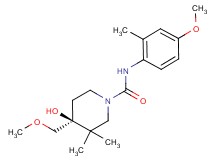 (4S*)-4-hydroxy-4-(methoxymethyl)-N-(4-methoxy-2-methylphenyl)-3,3-dimethylpiperidine-1-carboxamide