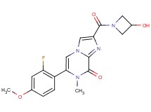 6-(2-fluoro-4-methoxyphenyl)-2-[(3-hydroxyazetidin-1-yl)carbonyl]-7-methylimidazo[1,2-a]pyrazin-8(7H)-one