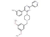 4-[1-(3,5-dimethoxybenzyl)-4-piperidinyl]-5-(3-methylphenyl)-2-(4-pyridinyl)pyrimidine