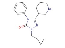 2-(cyclopropylmethyl)-4-phenyl-5-(3-piperidinyl)-2,4-dihydro-3H-1,2,4-triazol-3-one hydrochloride