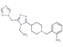 4-[4-ethyl-5-(1H-1,2,4-triazol-1-ylmethyl)-4H-1,2,4-triazol-3-yl]-1-(2-methylbenzyl)piperidine