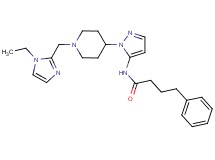 N-(1-{1-[(1-ethyl-1H-imidazol-2-yl)methyl]-4-piperidinyl}-1H-pyrazol-5-yl)-4-phenylbutanamide
