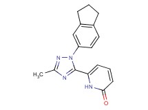 6-[1-(2,3-dihydro-1H-inden-5-yl)-3-methyl-1H-1,2,4-triazol-5-yl]pyridin-2(1H)-one