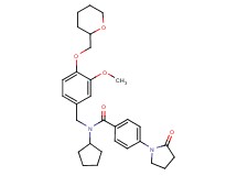 N-cyclopentyl-N-[3-methoxy-4-(tetrahydro-2H-pyran-2-ylmethoxy)benzyl]-4-(2-oxo-1-pyrrolidinyl)benzamide