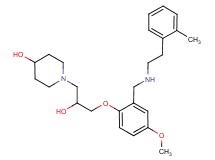 1-{2-hydroxy-3-[4-methoxy-2-({[2-(2-methylphenyl)ethyl]amino}methyl)phenoxy]propyl}-4-piperidinol