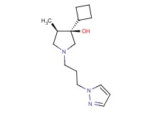 (3R*,4R*)-3-cyclobutyl-4-methyl-1-[3-(1H-pyrazol-1-yl)propyl]-3-pyrrolidinol