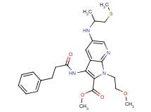 methyl 1-(2-methoxyethyl)-5-{[1-methyl-2-(methylthio)ethyl]amino}-3-[(3-phenylpropanoyl)amino]-1H-pyrrolo[2,3-b]pyridine-2-carboxylate