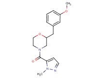 2-(3-methoxybenzyl)-4-[(1-methyl-1H-pyrazol-5-yl)carbonyl]morpholine
