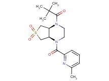 (4aR*,7aS*)-1-(2,2-dimethylpropanoyl)-4-[(6-methyl-2-pyridinyl)carbonyl]octahydrothieno[3,4-b]pyrazine 6,6-dioxide