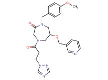 1-(4-methoxybenzyl)-6-(3-pyridinylmethoxy)-4-[3-(1H-1,2,4-triazol-1-yl)propanoyl]-1,4-diazepan-2-one