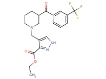 ethyl 4-({3-[3-(trifluoromethyl)benzoyl]-1-piperidinyl}methyl)-1H-pyrazole-3-carboxylate