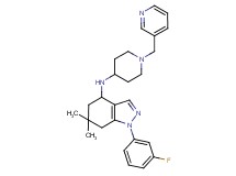 1-(3-fluorophenyl)-6,6-dimethyl-N-[1-(3-pyridinylmethyl)-4-piperidinyl]-4,5,6,7-tetrahydro-1H-indazol-4-amine