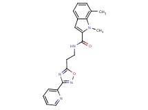 1,7-dimethyl-N-{2-[3-(2-pyridinyl)-1,2,4-oxadiazol-5-yl]ethyl}-1H-indole-2-carboxamide