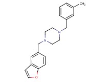 1-(1-benzofuran-5-ylmethyl)-4-(3-methylbenzyl)piperazine