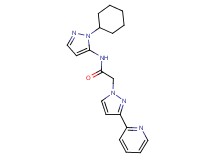 N-(1-cyclohexyl-1H-pyrazol-5-yl)-2-(3-pyridin-2-yl-1H-pyrazol-1-yl)acetamide