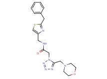 N-[(2-benzyl-1,3-thiazol-4-yl)methyl]-2-[5-(4-morpholinylmethyl)-1H-tetrazol-1-yl]acetamide