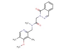 N-[(4-methoxy-3,5-dimethyl-2-pyridinyl)methyl]-N-methyl-2-(1-oxo-2(1H)-phthalazinyl)acetamide