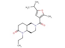 (4aS*,8aR*)-6-(5-isopropyl-2-methyl-3-furoyl)-1-propyloctahydro-1,6-naphthyridin-2(1H)-one