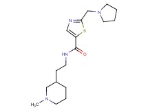 N-[2-(1-methylpiperidin-3-yl)ethyl]-2-(pyrrolidin-1-ylmethyl)-1,3-thiazole-5-carboxamide