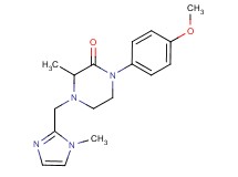 1-(4-methoxyphenyl)-3-methyl-4-[(1-methyl-1H-imidazol-2-yl)methyl]-2-piperazinone
