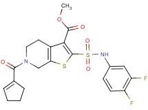 methyl 6-(1-cyclopenten-1-ylcarbonyl)-2-{[(3,4-difluorophenyl)amino]sulfonyl}-4,5,6,7-tetrahydrothieno[2,3-c]pyridine-3-carboxylate