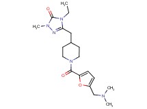5-[(1-{5-[(dimethylamino)methyl]-2-furoyl}piperidin-4-yl)methyl]-4-ethyl-2-methyl-2,4-dihydro-3H-1,2,4-triazol-3-one