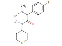 2-(dimethylamino)-2-(4-fluorophenyl)-N-methyl-N-(tetrahydro-2H-thiopyran-4-yl)acetamide