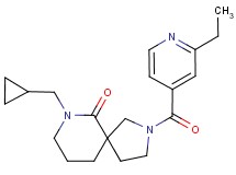 7-(cyclopropylmethyl)-2-(2-ethylisonicotinoyl)-2,7-diazaspiro[4.5]decan-6-one