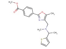 methyl 4-[5-methyl-4-({methyl[1-(2-thienyl)ethyl]amino}methyl)-1,3-oxazol-2-yl]benzoate