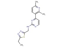 4-(2,6-dimethylpyridin-3-yl)-N-[(5-ethyl-1,3,4-thiadiazol-2-yl)methyl]pyrimidin-2-amine