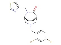 (1S*,5R*)-3-(2,4-difluorobenzyl)-6-(1,3-thiazol-4-ylmethyl)-3,6-diazabicyclo[3.2.2]nonan-7-one