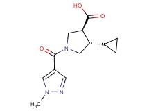 (3S*,4S*)-4-cyclopropyl-1-[(1-methyl-1H-pyrazol-4-yl)carbonyl]pyrrolidine-3-carboxylic acid