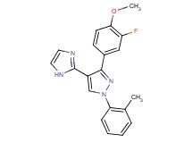 3-(3-fluoro-4-methoxyphenyl)-4-(1H-imidazol-2-yl)-1-(2-methylphenyl)-1H-pyrazole