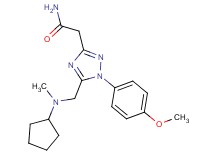 2-[5-{[cyclopentyl(methyl)amino]methyl}-1-(4-methoxyphenyl)-1H-1,2,4-triazol-3-yl]acetamide