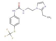 N-[2-(2-ethyl-1H-imidazol-1-yl)ethyl]-N'-{4-[(trifluoromethyl)thio]phenyl}urea