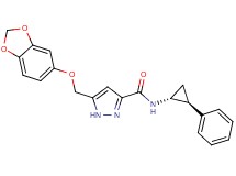 5-[(1,3-benzodioxol-5-yloxy)methyl]-N-[(1R*,2S*)-2-phenylcyclopropyl]-1H-pyrazole-3-carboxamide