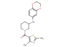 N-(2,3-dihydro-1,4-benzodioxin-6-yl)-1-[(2,4-dimethyl-1,3-thiazol-5-yl)carbonyl]-3-piperidinamine